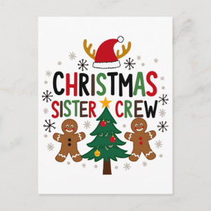 Kerst Zuster Crew Feestelijke Gingerbread Vrienden Briefkaart