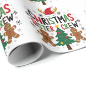 Kerst Zuster Crew Feestelijke Gingerbread Vrienden Cadeaupapier (Rol Hoek)