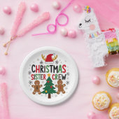 Kerst Zuster Crew Feestelijke Gingerbread Vrienden Papieren Bordje (Feest)