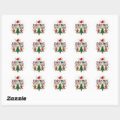 Kerst Zuster Crew Feestelijke Gingerbread Vrienden Ronde Sticker (Vel)