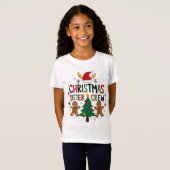Kerst Zuster Crew Feestelijke Gingerbread Vrienden T-shirt (Voorkant volledig)
