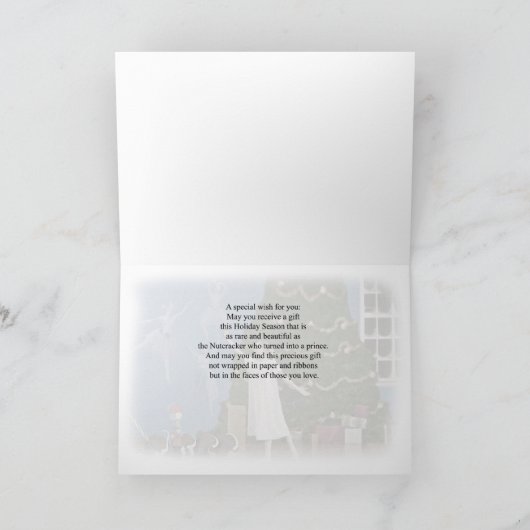 Kerst, zuster, notenkrakerballet feestdagen kaart (Binnen)