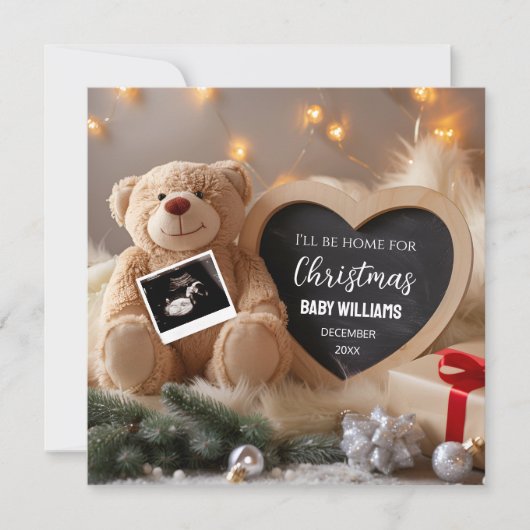 Kerst Zwangerschap Aankondiging Kaart (Voorkant)