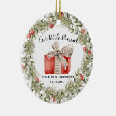 Kerst Zwangerschap Aankondiging keramisch versieri Keramisch Ornament (Rechts)