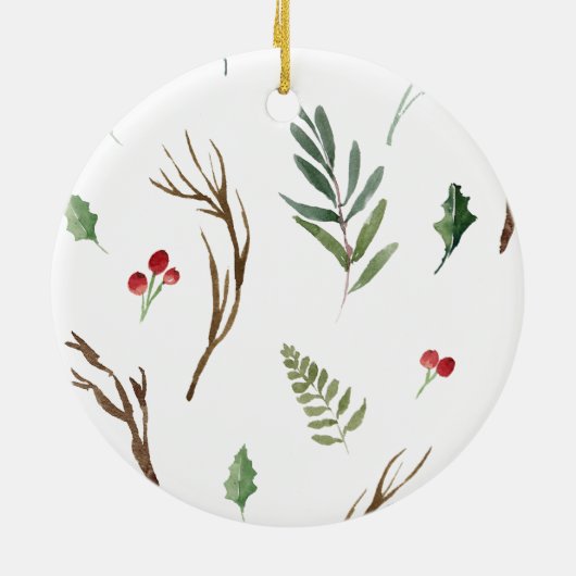 Kerst Zwangerschap Aankondiging keramisch versieri Keramisch Ornament (Achterkant)