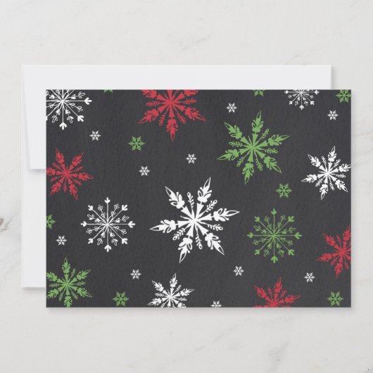 Kerst Zwangerschap Aankondiging Kerstfoto (Achterkant)