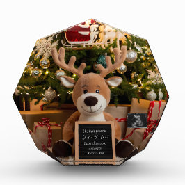 Kerst Zwangerschap Aankondiging schattig rendier Fotoblokken