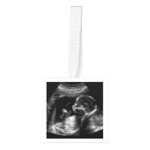 Kerst Zwangerschap Aankondiging Ultrasound Foto Decoratie (Voorkant)