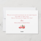 Kerst Zwangerschap Aankondiging Vakantie Kaart (Achterkant)