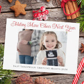 Kerst Zwangerschap Aankondiging Vakantie Kaart