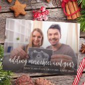 Kerst Zwangerschap Aankondiging Vakantie Kaart