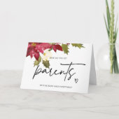 Kerst zwangerschap Baby onthullen voor mijn ouders Kaart (Voorkant)