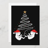 Kerst Zwangerschap Baby Tweeling Kerstmis Aankondi Feestdagenkaart (Voorkant / Achterkant)