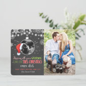 Kerst zwangerschap echo aankondiging Joy (Staand voorkant)