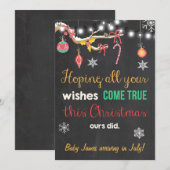 Kerst zwangerschap krijtbord aankondiging (Voorkant / Achterkant)