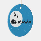 Kerst Zwangerschap Ornament- Komt naar de stad Keramisch Ornament (Rechts)