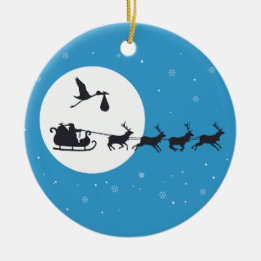 Kerst Zwangerschap Ornament- Komt naar de stad Keramisch Ornament