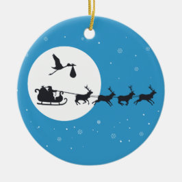 Kerst Zwangerschap Ornament- Komt naar de stad Keramisch Ornament