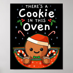 Kerst Zwangerschap Peperkoek Man Baby Koek In Poster