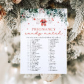 Kerst Zwangerschap Snoep Match Baby shower Game Kaart