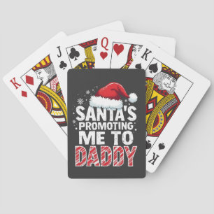 Kerst Zwangerschap Toekomstige Vader Grappige Aank Pokerkaarten