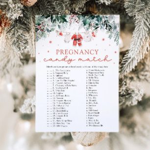Kerst Zwangerschaps Snoepjes Match Baby Shower Spe Kaart