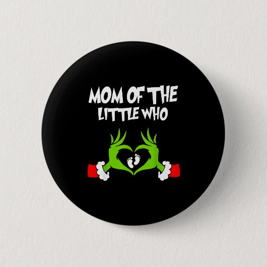 Kerst Zwangerschapsaankondiging Grappige Moeder Va Ronde Button 5,7 Cm (Voorkant)