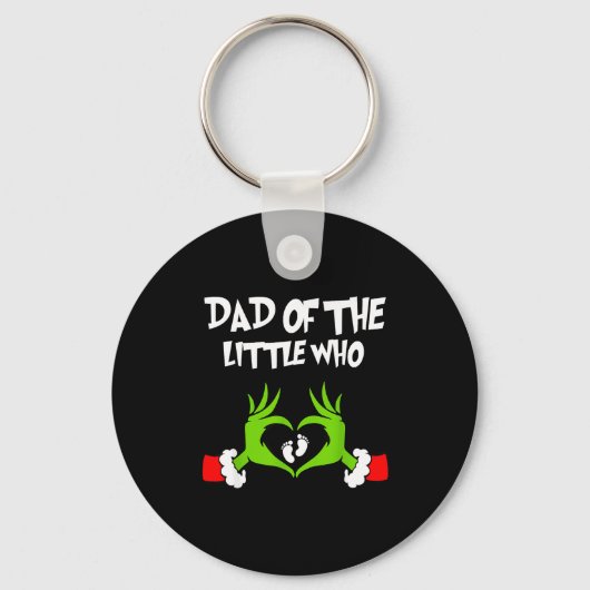 Kerst Zwangerschapsaankondiging Grappige Vader Van Sleutelhanger (Voorkant)