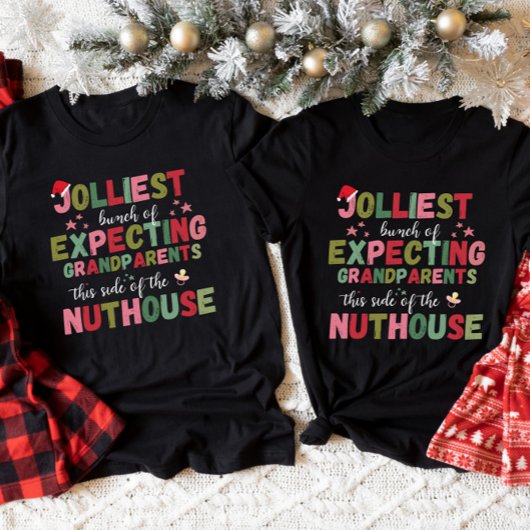 Kerst zwangerschapsaankondiging grootouders  t-shirt