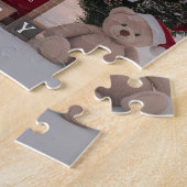 Kerst zwangerschapsaankondiging in de sneeuw legpuzzel (Zijkant)