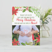 Kerst zwangerschapsaankondiging Kaarten (Staand voorkant)