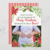 Kerst zwangerschapsaankondiging Kaarten (Voorkant / Achterkant)