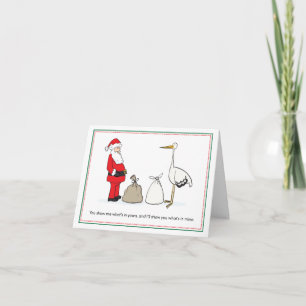 Kerst Zwangerschapsaankondiging Kaarten - Sacks
