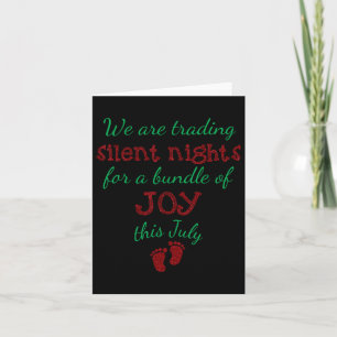 Kerst Zwangerschapsaankondiging Shirt Verwachte Da Kaart