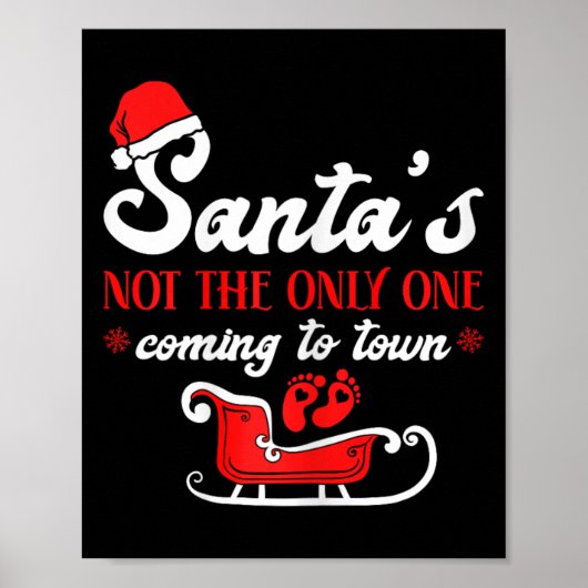 Kerst zwangerschapsaankondiging Sinterklaas'  Poster (Voorkant)
