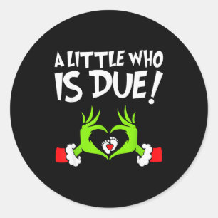 Kerst zwangerschapsshirt een klein beetje wie is v ronde sticker