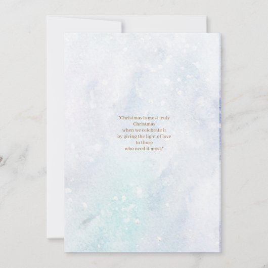 Kerst zware sneeuw dennen bos kaart (Achterkant)