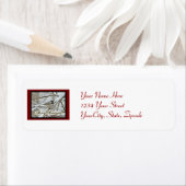 Kerst Zwart Capped Chickade Label (Insitu)