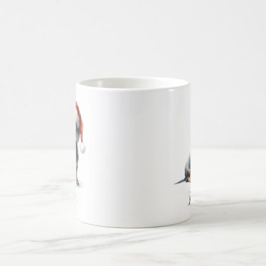 Kerst Zwart Dachshund Dog Pet Koffie Mok (Center)