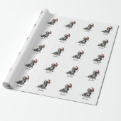 Kerst Zwart Dachshund Dog Pet Wrapping Papier (Uitgerold)