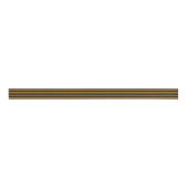Kerst Zwart en Antiek Matte Gold Stripe Grosgrain Lint (Voorkant)