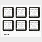 kerst Zwart en goud Adres Stickers (Vel)