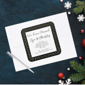 kerst Zwart en goud Adres Stickers