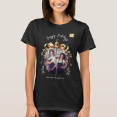 Kerst Zwart Goud Bauble Team Foto logo T-shirt (Voorkant)
