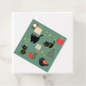 Kerst Zwart Kat Geschenk Bedankjes Labels (In situ)
