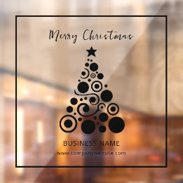 Kerst Zwart Kerstboom Raamdecoratie Raamsticker