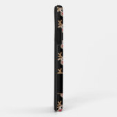Kerst Zwart Monogram Schattige rendierpatroon Case-Mate iPhone Case (Achterkant/rechts)