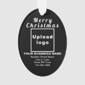 Kerst-zwart-ovaal acrylversiering ornament (voorkant)