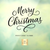 Kerst zwart script zakelijk logo helder raamsticker (Vel 3)