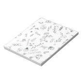 kerst zwart-wit leuk krabbeltje notitieblok (Linkerzijde)